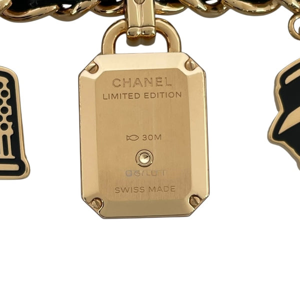 シャネル CHANEL プルミエール チャーム クチュール M 数量限定モデル H9859 ブラック GP クオーツ レディース 腕時計