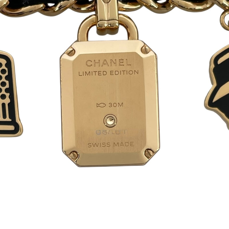 シャネル CHANEL プルミエール チャーム クチュール M 数量限定モデル H9859 ブラック GP クオーツ レディース 腕時計