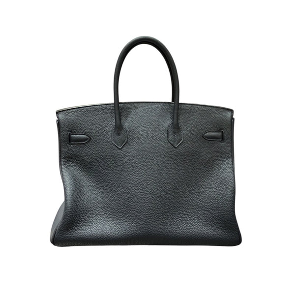 エルメス HERMES バーキン35 オフィサー C刻印 ブルーニュイ・ヴェールシプレ SV金具 トゴ メンズ ハンドバッグ
