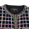 シャネル CHANEL ココマークボタンノーカラーツイードジャケット P72500 ブラック ツイード レディース ノーカラージャケット