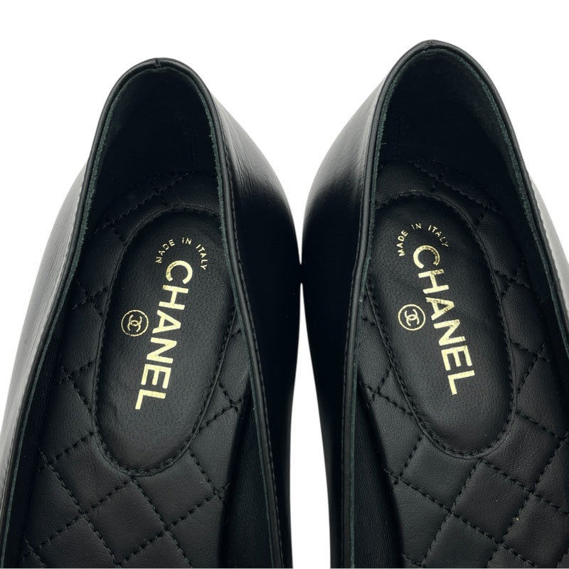 シャネル CHANEL ココマークチェーン装飾パンプス G40060 ブラック レディース パンプス