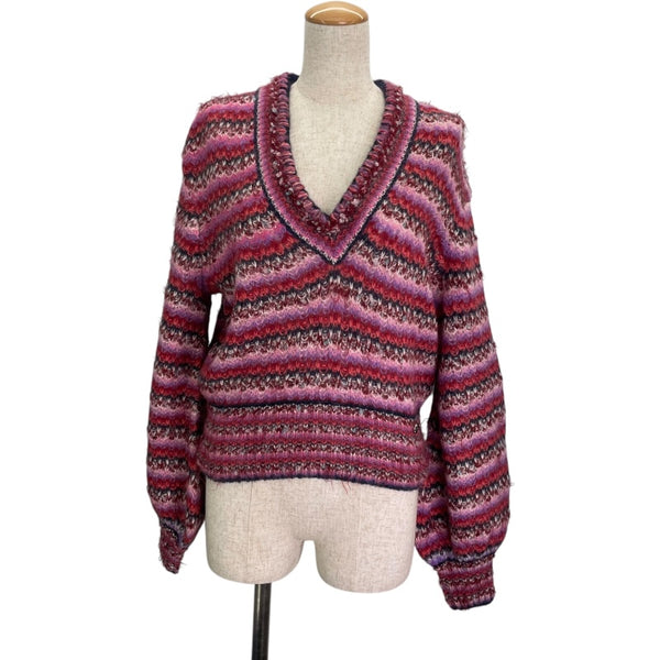 シャネル CHANEL アルパカ混ボーダーニットセーター P72980 マルチ