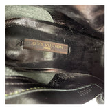 ルイ・ヴィトン LOUIS VUITTON リボン装飾ショートブーツ BR0066 ブラック レザー レディース ブーツ