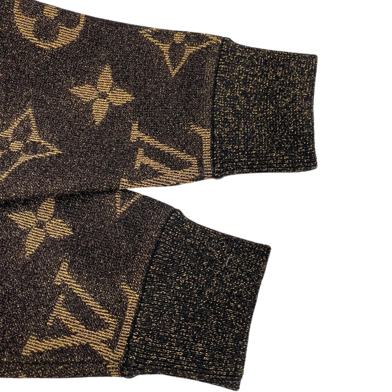 ルイ・ヴィトン LOUIS VUITTON モノグラム総柄タートルネックニットセーター FMKL03 ブラウン ウール レディース ニット