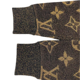 ルイ・ヴィトン LOUIS VUITTON モノグラム総柄タートルネックニットセーター FMKL03 ブラウン ウール レディース ニット