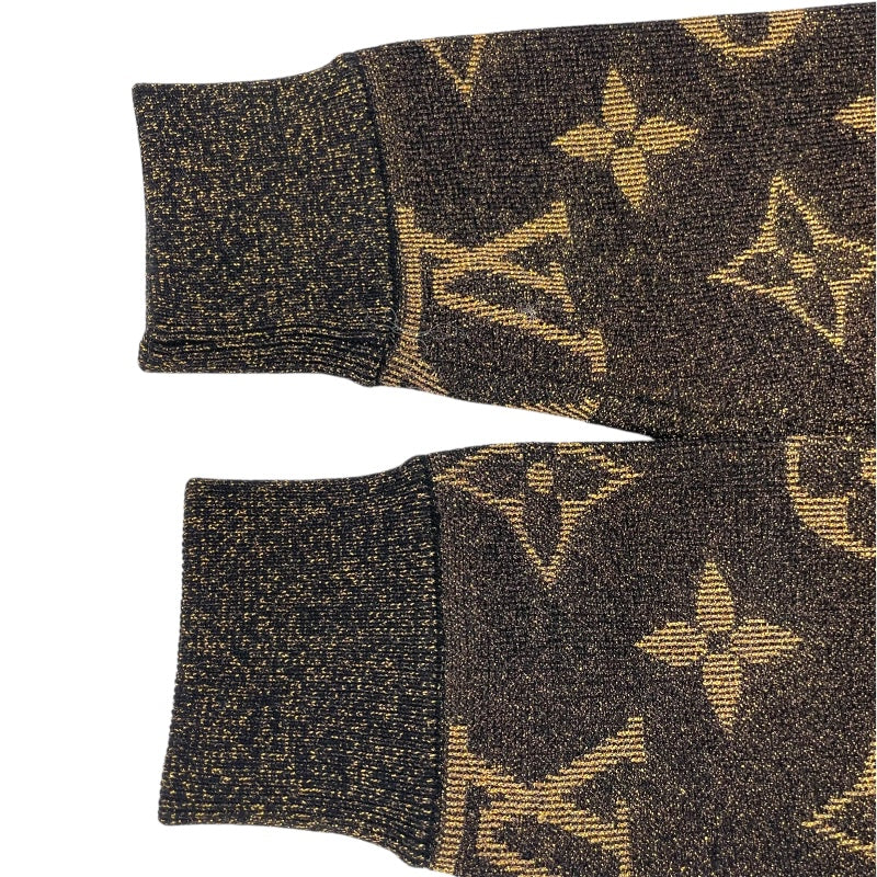 ルイ・ヴィトン LOUIS VUITTON モノグラム総柄タートルネックニットセーター FMKL03 ブラウン ウール レディース ニット