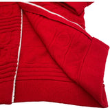 ルイ・ヴィトン LOUIS VUITTON ロゴエンボスジップアップニットパーカー FJKC15 レッド ウール レディース その他アウター