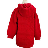 ルイ・ヴィトン LOUIS VUITTON ロゴエンボスジップアップニットパーカー FJKC15 レッド ウール レディース その他アウター