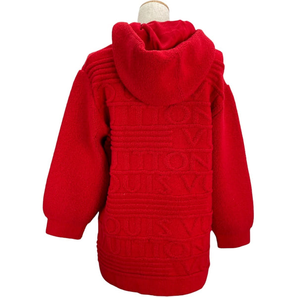 ルイ・ヴィトン LOUIS VUITTON ロゴエンボスジップアップニットパーカー FJKC15 レッド ウール レディース その他アウター