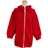 ルイ・ヴィトン LOUIS VUITTON ロゴエンボスジップアップニットパーカー FJKC15 レッド ウール レディース その他アウター