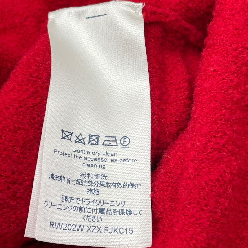 ルイ・ヴィトン LOUIS VUITTON ロゴエンボスジップアップニットパーカー FJKC15 レッド ウール レディース その他アウター