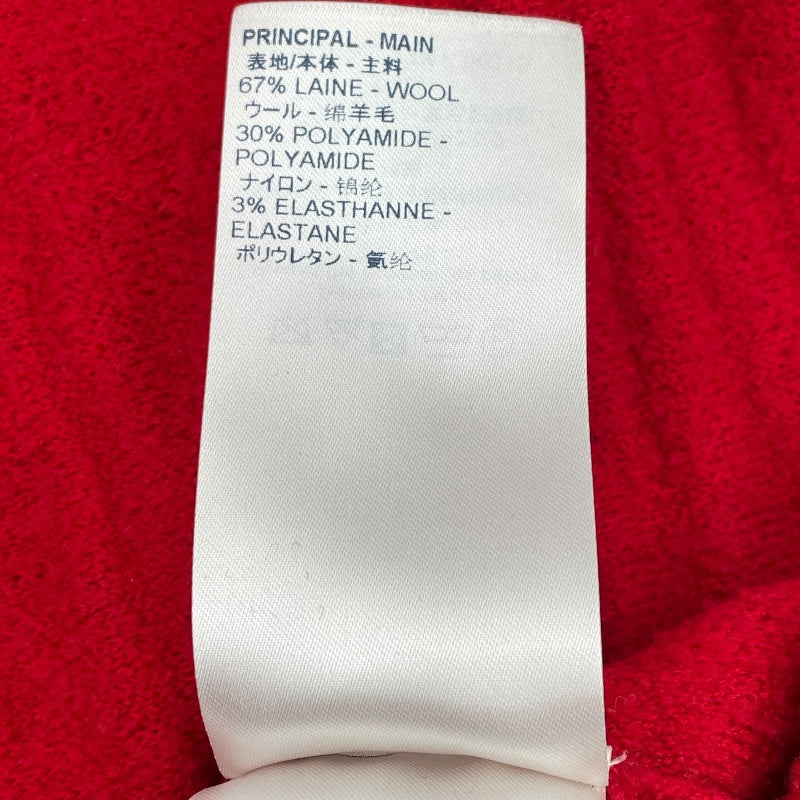 ルイ・ヴィトン LOUIS VUITTON ロゴエンボスジップアップニットパーカー FJKC15 レッド ウール レディース その他アウター