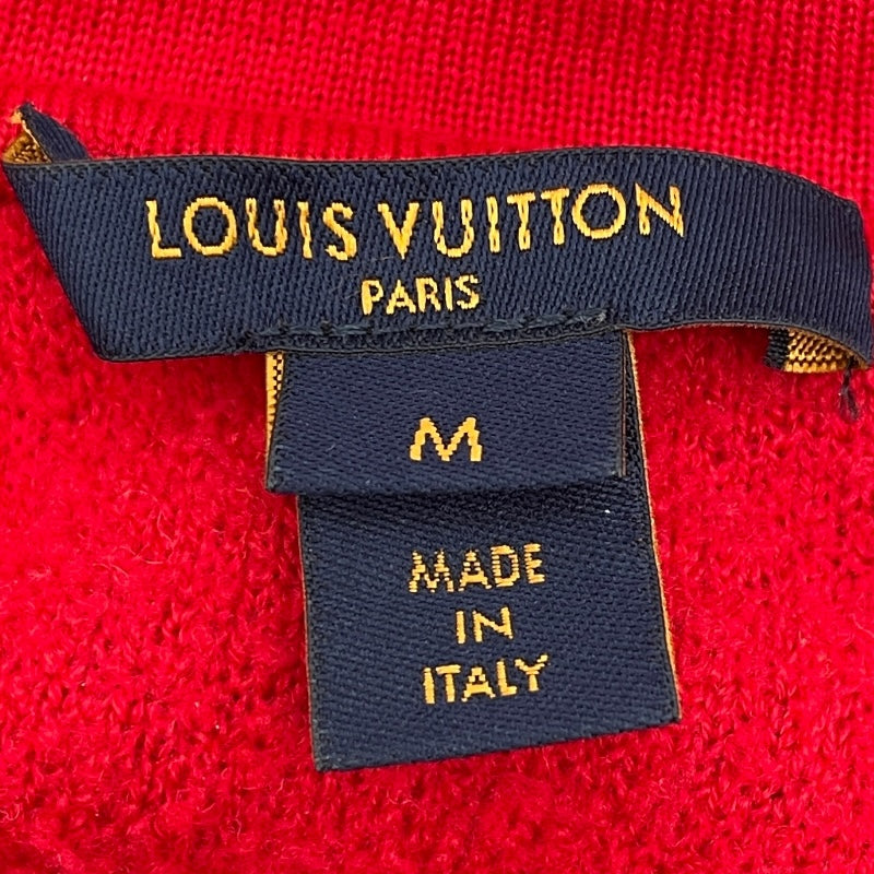 ルイ・ヴィトン LOUIS VUITTON ロゴエンボスジップアップニットパーカー FJKC15 レッド ウール レディース その他アウター