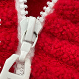 ルイ・ヴィトン LOUIS VUITTON ロゴエンボスジップアップニットパーカー FJKC15 レッド ウール レディース その他アウター