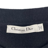 クリスチャン・ディオール Christian Dior バックロゴ長袖ニットセーター 014S55AM042 ネイビー カシミア レディース セーター
