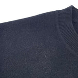 クリスチャン・ディオール Christian Dior バックロゴ長袖ニットセーター 014S55AM042 ネイビー カシミア レディース セーター