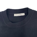 クリスチャン・ディオール Christian Dior バックロゴ長袖ニットセーター 014S55AM042 ネイビー カシミア レディース セーター