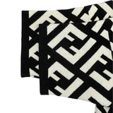 フェンディ FENDI FF総柄タートルネックニットポンチョ FZY639A3PU アイボリー/ブラック ウール レディース ポンチョ