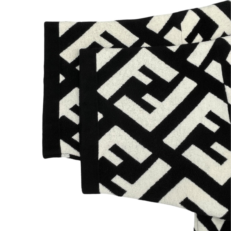 フェンディ FENDI FF総柄タートルネックニットポンチョ FZY639A3PU アイボリー/ブラック ウール レディース ポンチョ