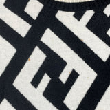 フェンディ FENDI FF総柄タートルネックニットポンチョ FZY639A3PU アイボリー/ブラック ウール レディース ポンチョ