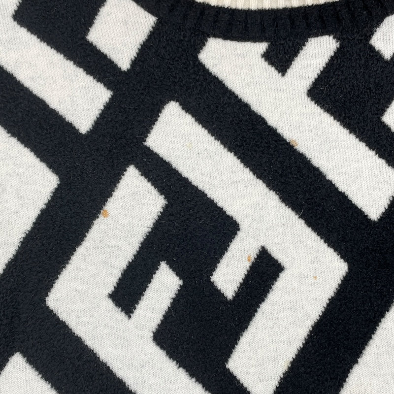 フェンディ FENDI FF総柄タートルネックニットポンチョ FZY639A3PU アイボリー/ブラック ウール レディース ポンチョ