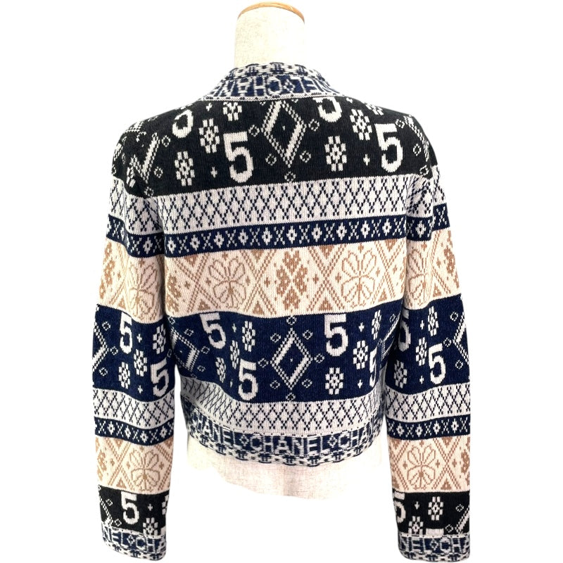 シャネル CHANEL フェアアイル柄ニットカーディガン P65173 マルチカラー カシミア レディース カーディガン