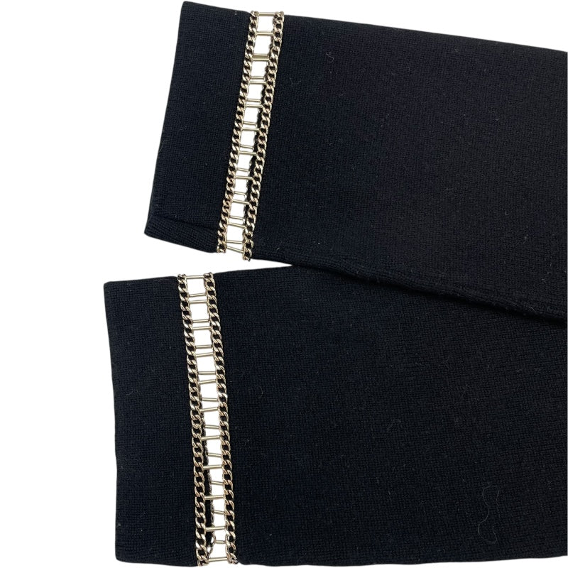 シャネル CHANEL チェーン装飾ニットセーター P62947 ブラック カシミア レディース セーター