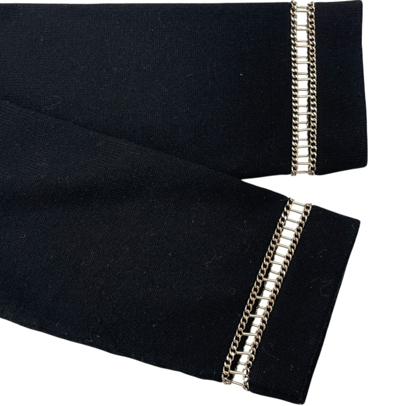 シャネル CHANEL チェーン装飾ニットセーター P62947 ブラック カシミア レディース セーター