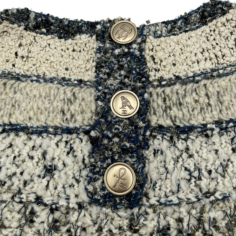 シャネル CHANEL グリッターニットセーター P61568K47214 ホワイト ウール レディース セーター