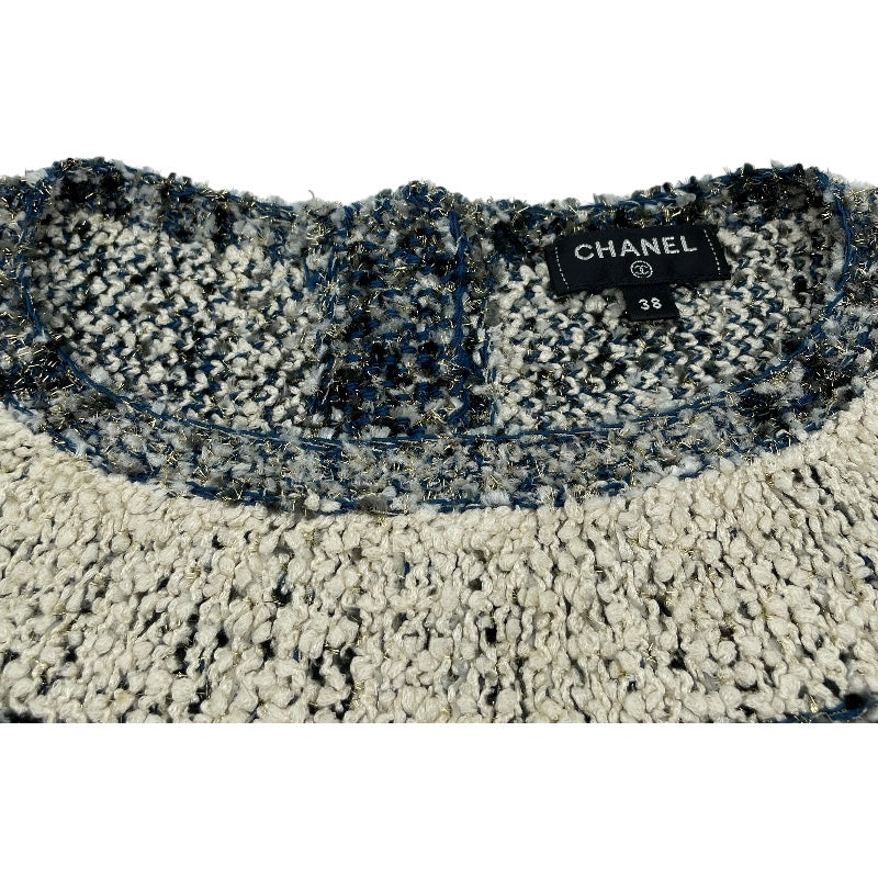 シャネル CHANEL グリッターニットセーター P61568K47214 ホワイト ウール レディース セーター