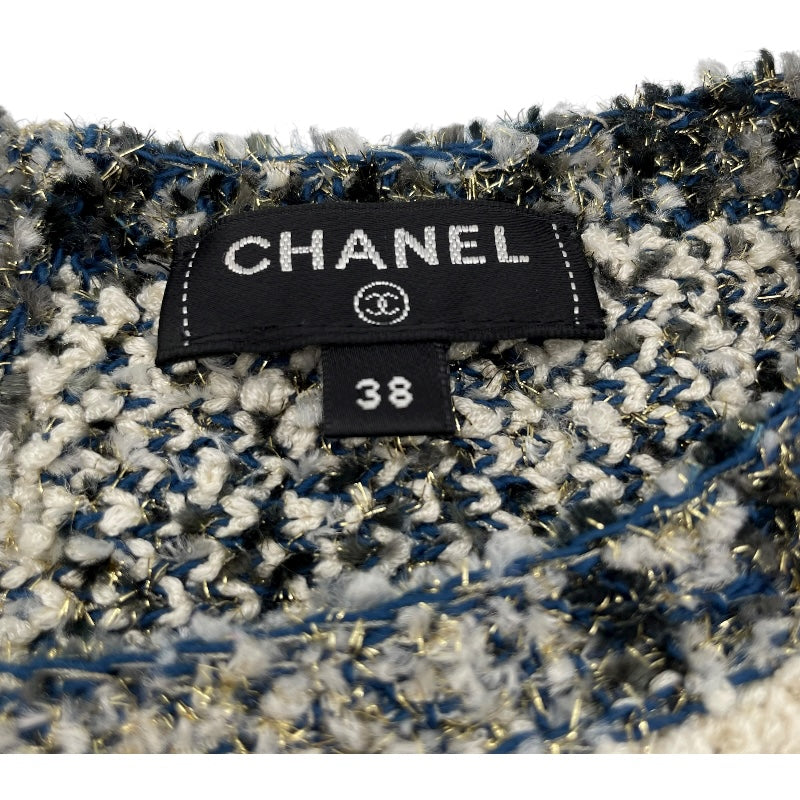 シャネル CHANEL グリッターニットセーター P61568K47214 ホワイト ウール レディース セーター