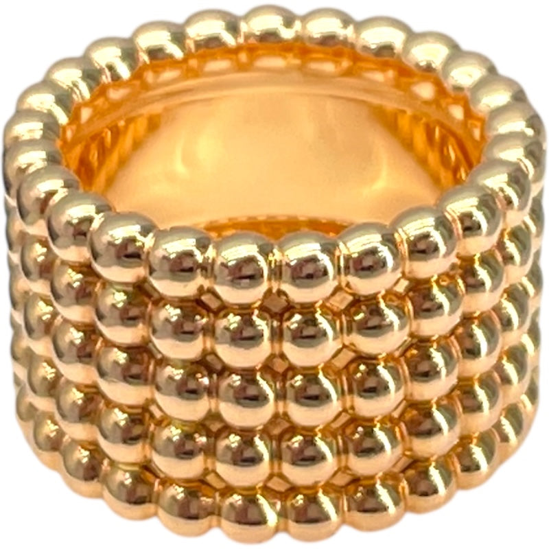 ヴァンクリーフ＆アーペル Van Cleef & Arpels ぺルレ5連リング ピンクゴールド 750 ジュエリー