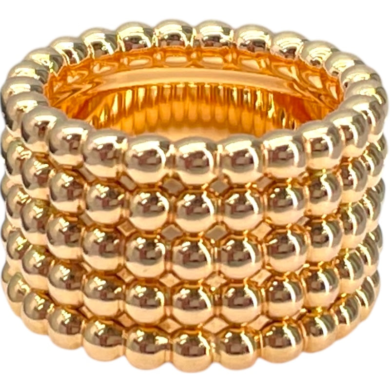 ヴァンクリーフ＆アーペル Van Cleef & Arpels ぺルレ5連リング ピンクゴールド 750 ジュエリー