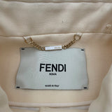 フェンディ FENDI ベルト付シャツジャケット FJ7262 アイボリー 羊毛 レディース その他アウター