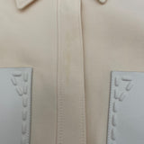 フェンディ FENDI ベルト付シャツジャケット FJ7262 アイボリー 羊毛 レディース その他アウター
