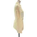 フェンディ FENDI ベルト付シャツジャケット FJ7262 アイボリー 羊毛 レディース その他アウター