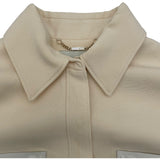 フェンディ FENDI ベルト付シャツジャケット FJ7262 アイボリー 羊毛 レディース その他アウター