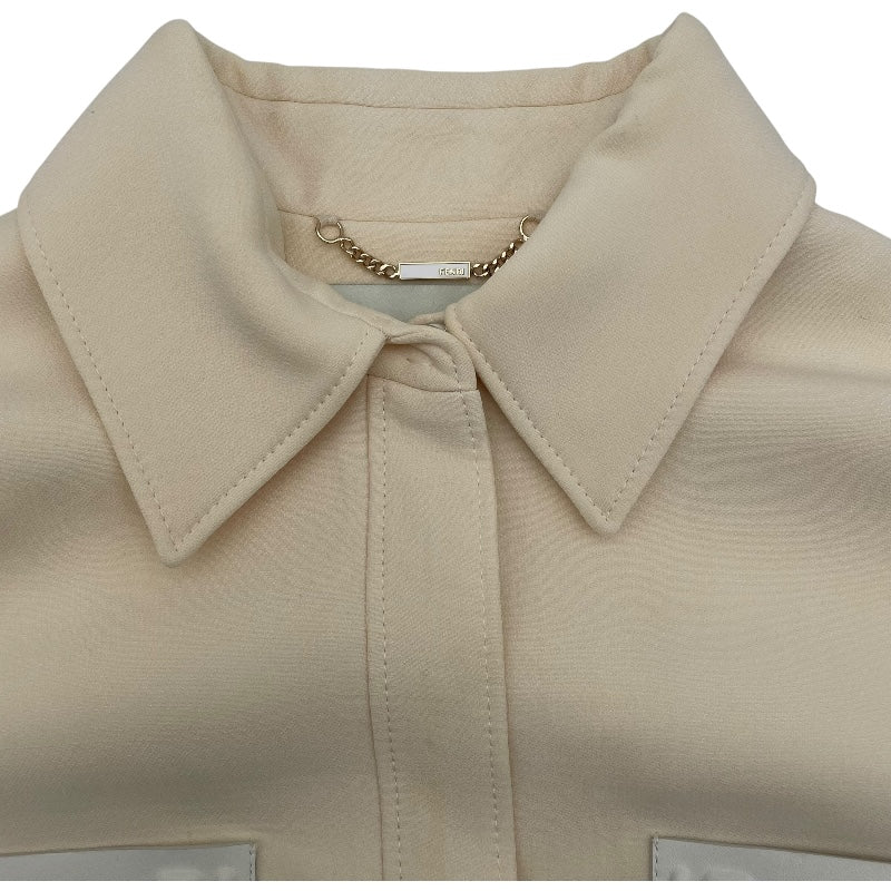 フェンディ FENDI ベルト付シャツジャケット FJ7262 アイボリー 羊毛 レディース その他アウター