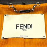 フェンディ FENDI レザーライダースジャケット FPJ621 ブラック レザー レディース その他アウター