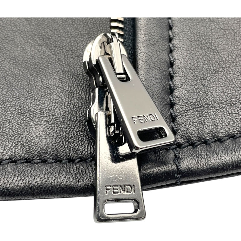 フェンディ FENDI レザーライダースジャケット FPJ621 ブラック レザー レディース その他アウター