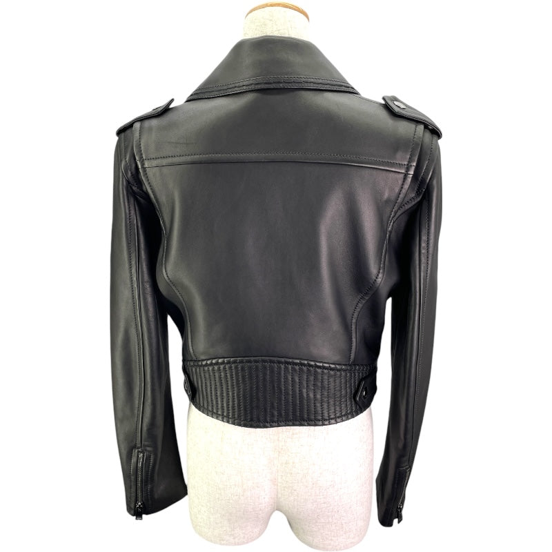 フェンディ FENDI レザーライダースジャケット FPJ621 ブラック レザー レディース その他アウター