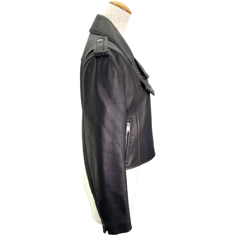 フェンディ FENDI レザーライダースジャケット FPJ621 ブラック レザー レディース その他アウター