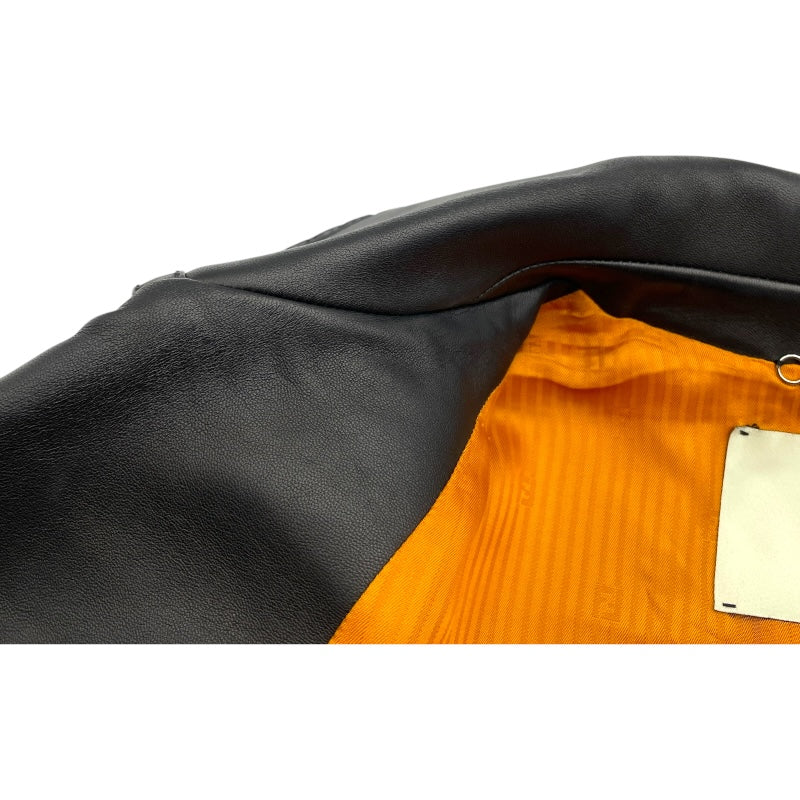 フェンディ FENDI レザーライダースジャケット FPJ621 ブラック レザー レディース その他アウター