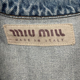 ミュウミュウ miu miu デニムベスト 45851 ブルー コットン レディース ベスト