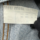 ミュウミュウ miu miu デニムベスト 45851 ブルー コットン レディース ベスト