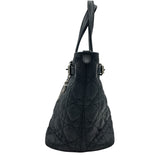 クリスチャン・ディオール Christian Dior カナージュパナレア トートバッグ ブラック SV金具 コーティングキャンバス レディース トートバッグ