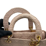 クリスチャン・ディオール Christian Dior レディディライト ミディアム ピンク GD金具 キャンバス キャンバス レディース ショルダーバッグ