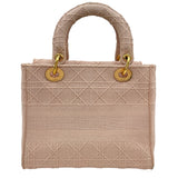 クリスチャン・ディオール Christian Dior レディディライト ミディアム ピンク GD金具 キャンバス キャンバス レディース ショルダーバッグ