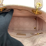 クリスチャン・ディオール Christian Dior レディディライト ミディアム ピンク GD金具 キャンバス キャンバス レディース ショルダーバッグ