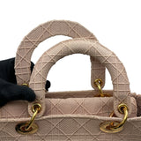 クリスチャン・ディオール Christian Dior レディディライト ミディアム ピンク GD金具 キャンバス キャンバス レディース ショルダーバッグ